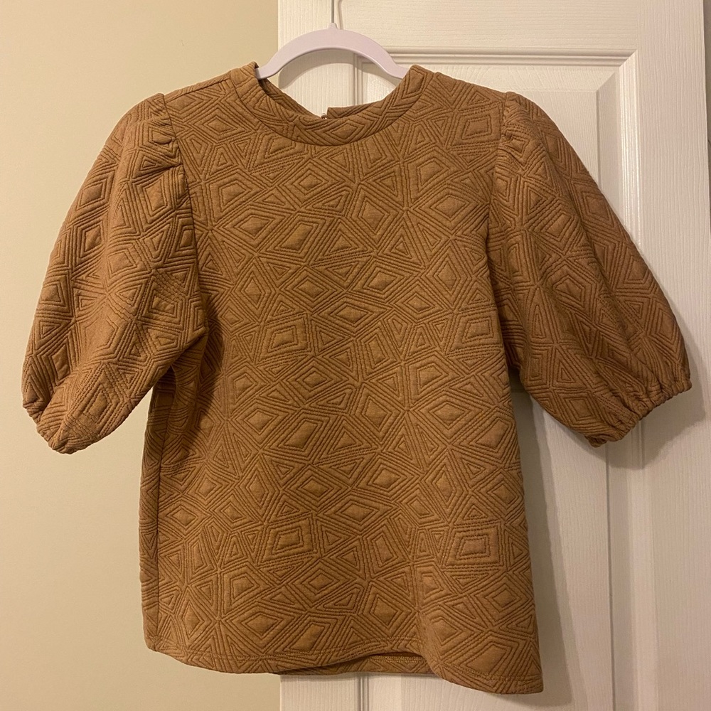 THML Puff Sleeve Blouse | Tan color | Like new!